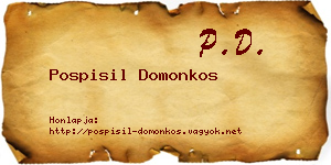 Pospisil Domonkos névjegykártya